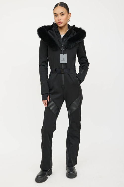 Mackage Elle-Z Techno Fur Trim Jumpsuit