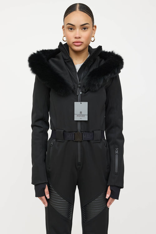 Mackage Elle-Z Techno Fur Trim Jumpsuit