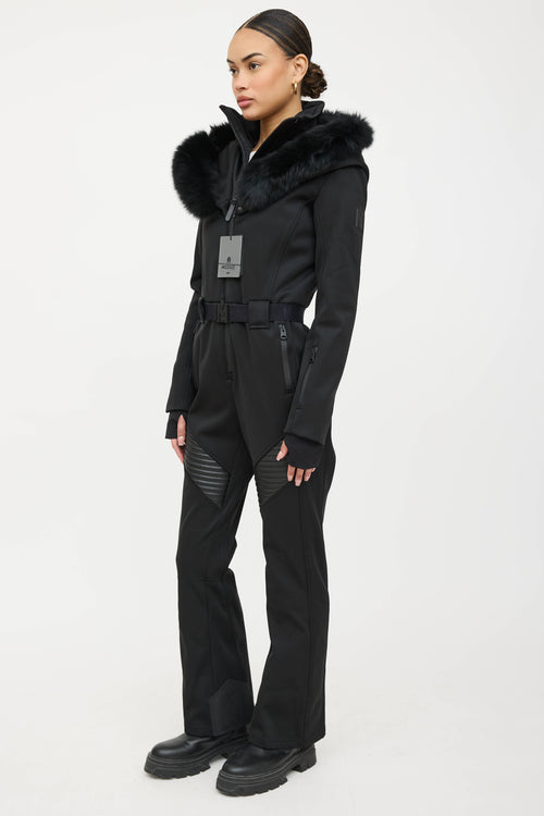 Mackage Elle-Z Techno Fur Trim Jumpsuit