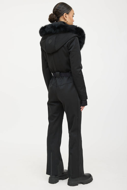 Mackage Elle-Z Techno Fur Trim Jumpsuit