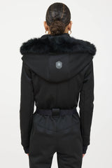 Mackage Elle-Z Techno Fur Trim Jumpsuit