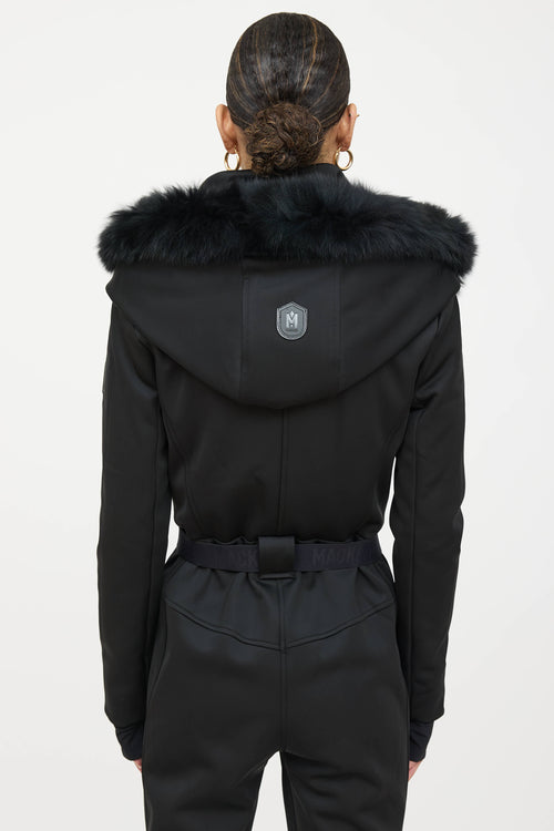 Mackage Elle-Z Techno Fur Trim Jumpsuit