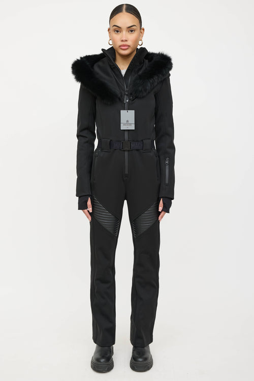 Mackage Elle-Z Techno Fur Trim Jumpsuit