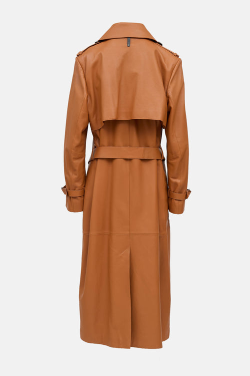 Mackage Leather Gael-V Maxi Trench Coat