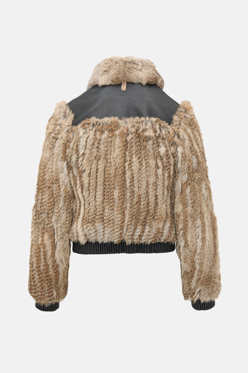 Mackage Fur & Leather Aviator Jacket