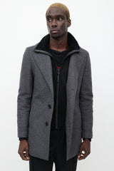 Mackage Grey Wool & Cashmere Blend Dillon Coat