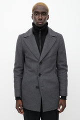 Mackage Grey Wool & Cashmere Blend Dillon Coat