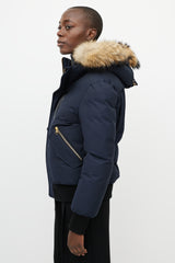 Mackage Navy Dixon Bomber Jacket