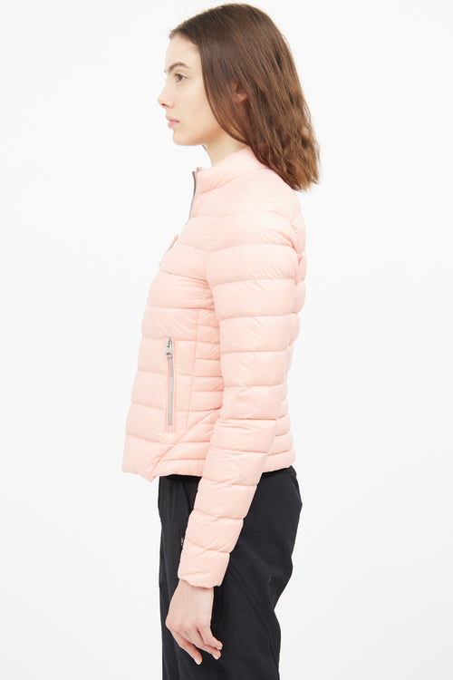 Mackage Pink Stand Collar Down Jacket