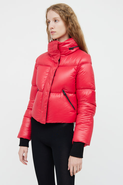 Mackage Red Cropped Puffer Jacket