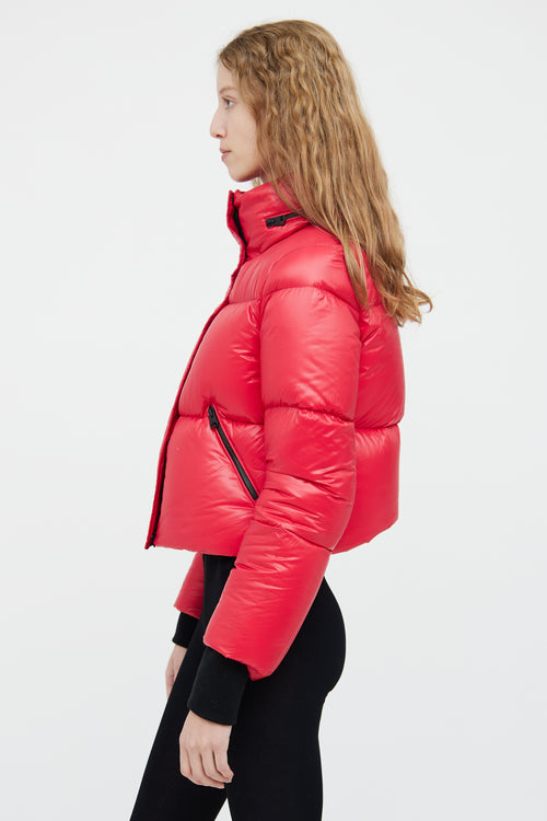Mackage Red Cropped Puffer Jacket