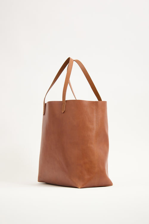 Madewell Brown Leather Transport Tote