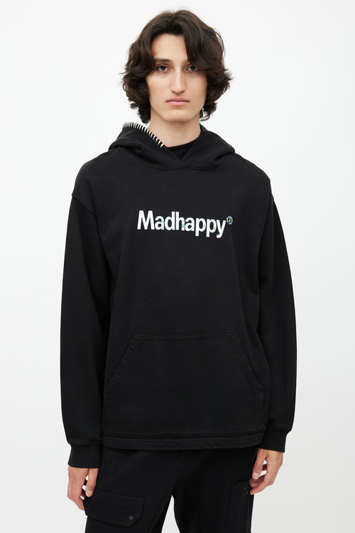 Madhappy Black & Silver Holographic Logo Hoodie