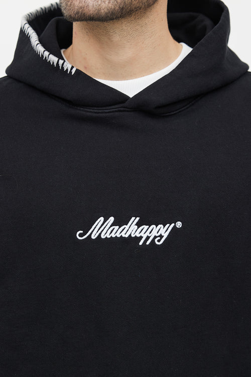 Madhappy Black & White Embroidered Hoodie