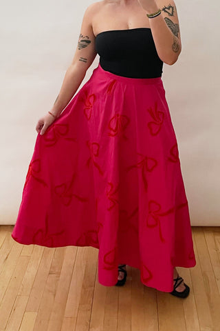 Maeve Pink Ribbon Maxi Skirt