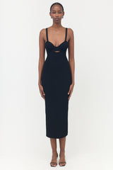 Magda Burtrym Ribbed Knit Midi Dress