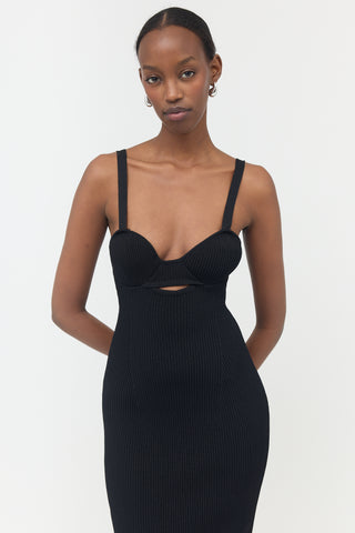 Magda Burtrym Ribbed Knit Midi Dress