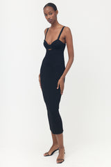 Magda Burtrym Ribbed Knit Midi Dress