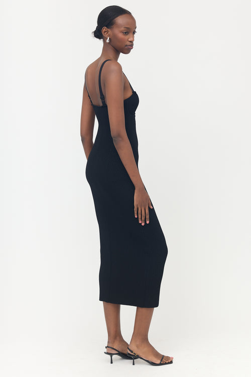 Magda Burtrym Ribbed Knit Midi Dress