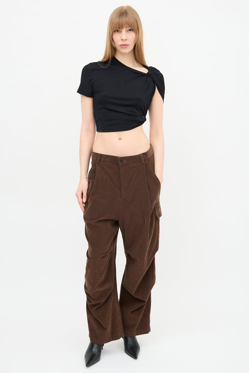 Magda Butrym Asymmetrical Twist T-Shirt