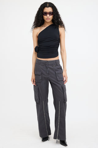 Magda Butrym Appliqué One Shoulder Top