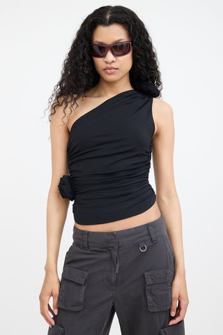Magda Butrym Appliqué One Shoulder Top