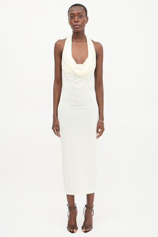 Magda Butrym Cowl Neck Midi Dress
