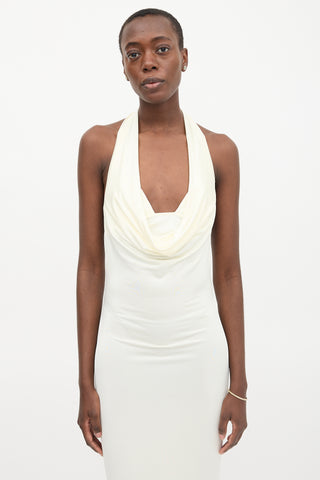 Magda Butrym Cowl Neck Midi Dress