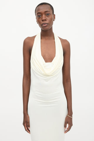 Magda Butrym Cowl Neck Midi Dress