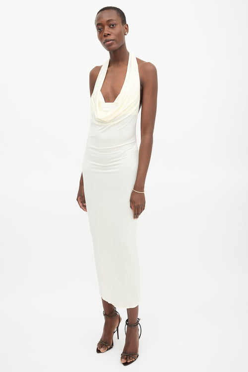 Magda Butrym Cowl Neck Midi Dress