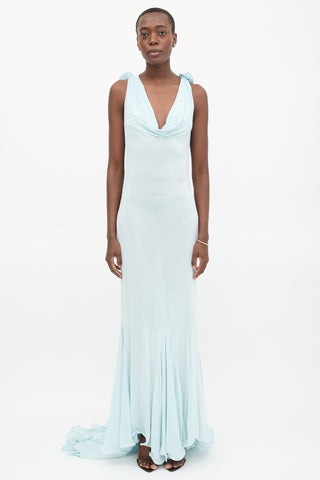 Magda Butrym Jersey Floral Appliqué Gown