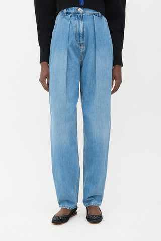 Magda Butrym Pleated Tapered Leg Jeans