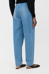 Magda Butrym Pleated Tapered Leg Jeans