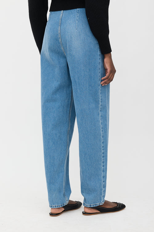 Magda Butrym Pleated Tapered Leg Jeans