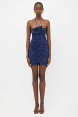 Magda Butrym Ruched Polka Dot Mini Dress