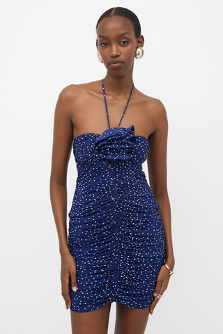 Magda Butrym Ruched Polka Dot Mini Dress
