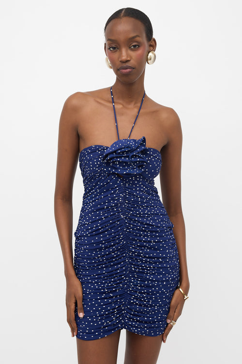 Magda Butrym Ruched Polka Dot Mini Dress