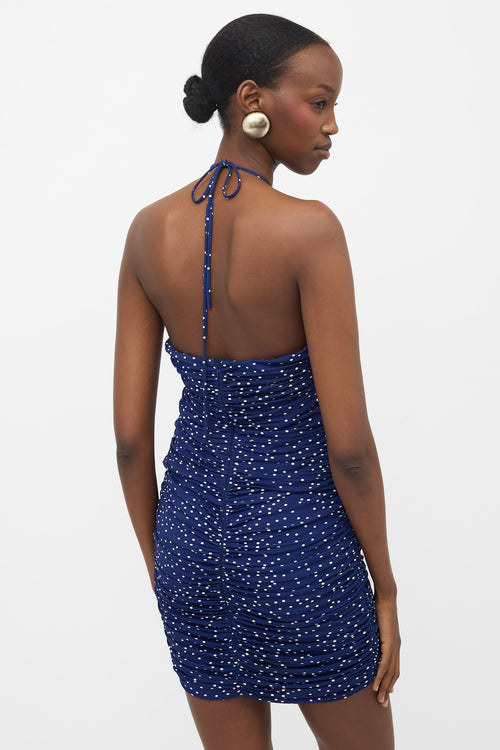 Magda Butrym Ruched Polka Dot Mini Dress