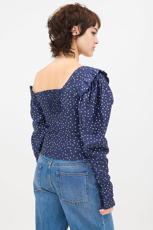 Magda Butrym One Shoulder Ruffle Top