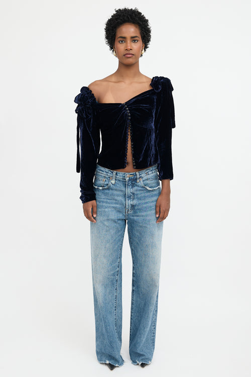 Magda Butrym Velvet Leticia Blouse