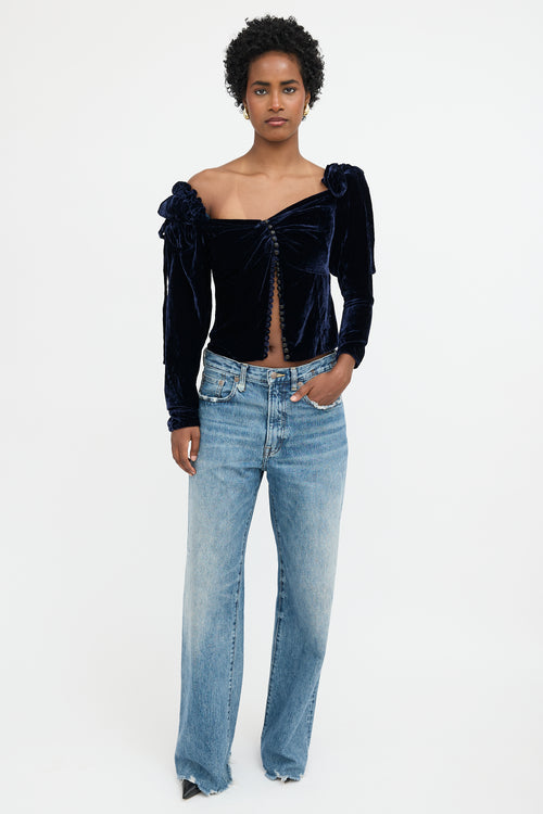 Magda Butrym Velvet Leticia Blouse