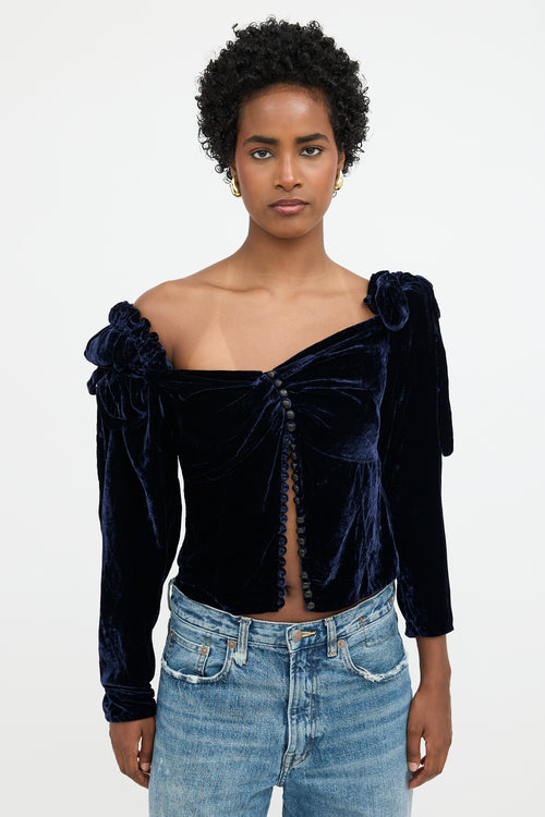 Magda Butrym Velvet Leticia Blouse