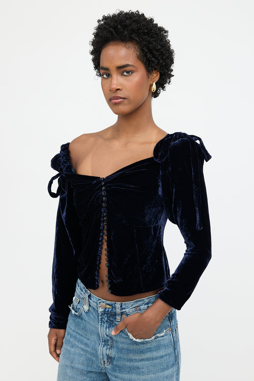 Magda Butrym Velvet Leticia Blouse