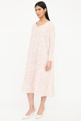  Abstract Quarter Length Sleeve Dress