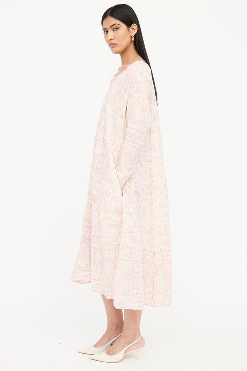  Abstract Quarter Length Sleeve Dress