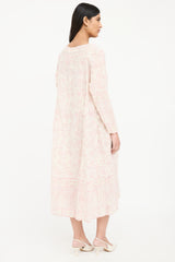  Abstract Quarter Length Sleeve Dress