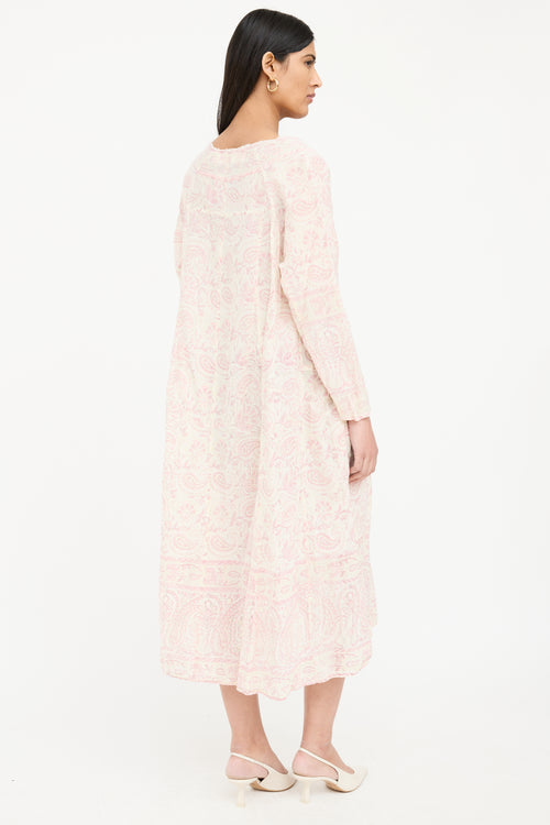  Abstract Quarter Length Sleeve Dress