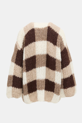 Maiami Wool Patchwork Cardigan