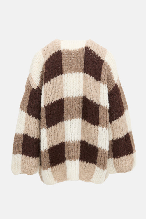 Maiami Wool Patchwork Cardigan