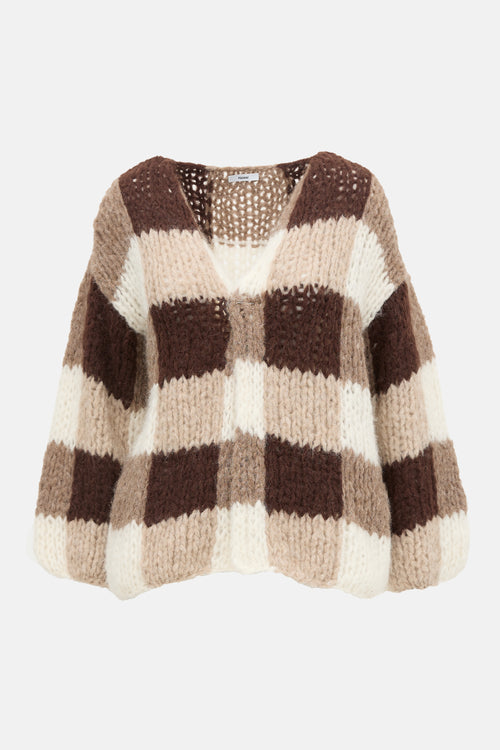 Maiami Wool Patchwork Cardigan